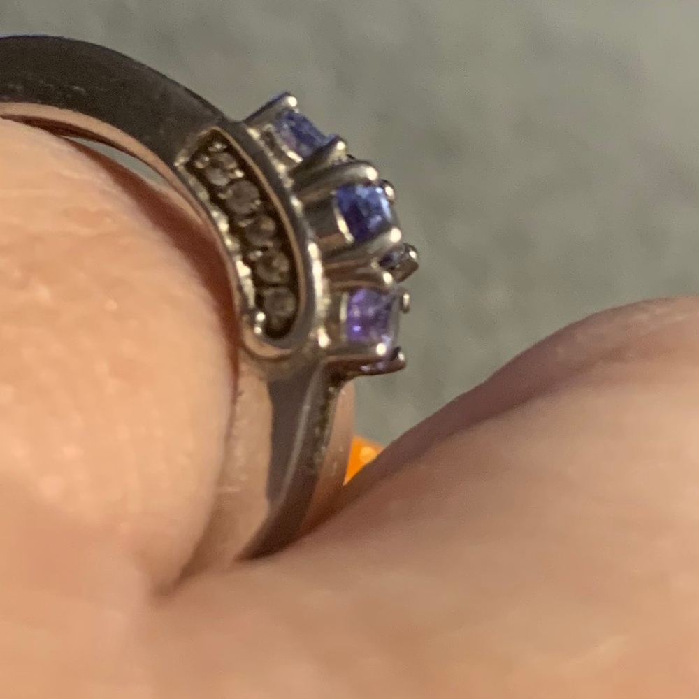 Genuine tanzanite ring 925 sterling silver - Picture 7 of 9
